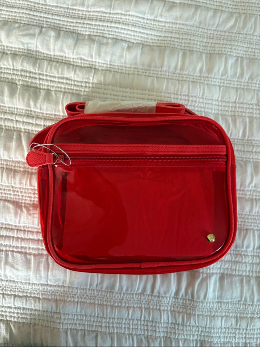 Stephanie Johnson Red Clear Crossbody Bag